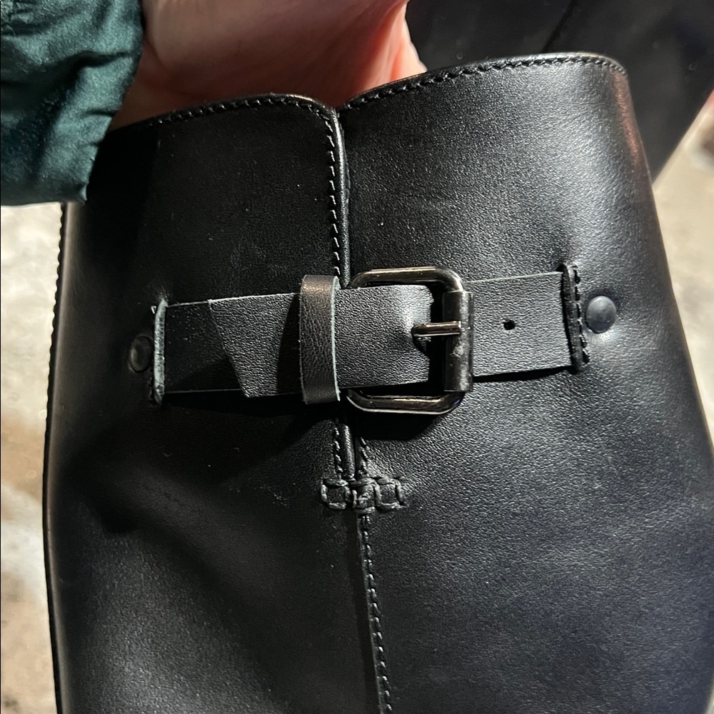 J. Crew Black Leather Billie Short Riding Boots Size 6.5 - Picture 9 of 13